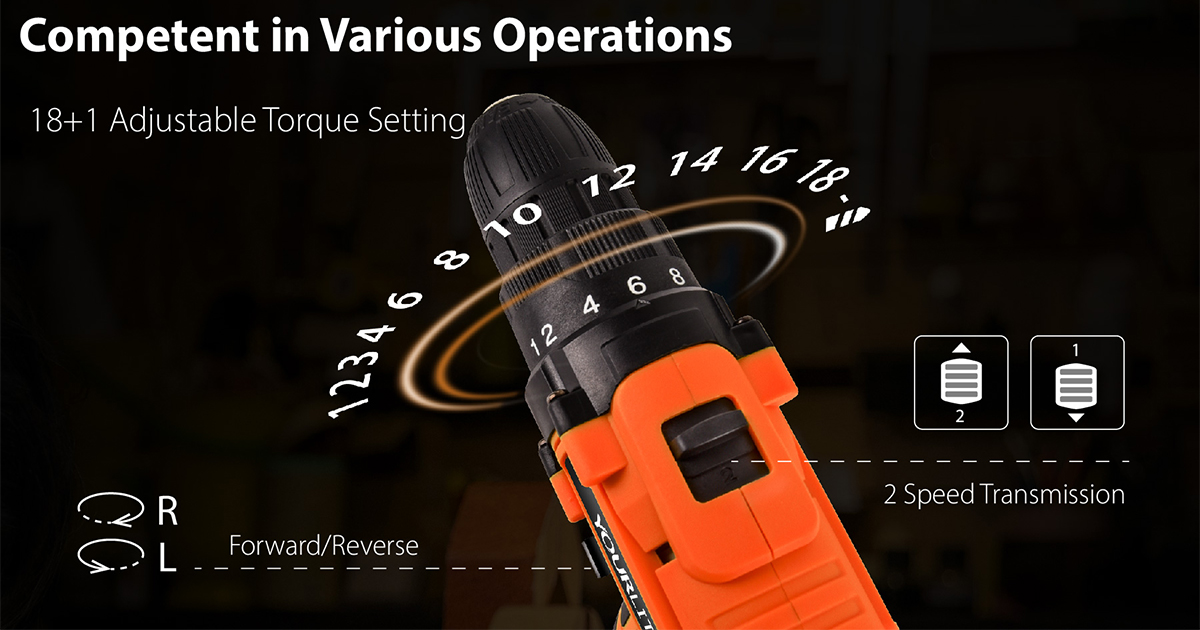 2-Speed-18+1-Adjustable-Torque-Cordless-Drill (6)